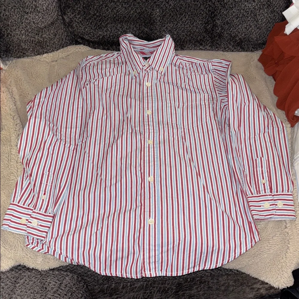 Lot of The Children's Place Boys Striped Oxford Button Up Shirts, Large (10/12)